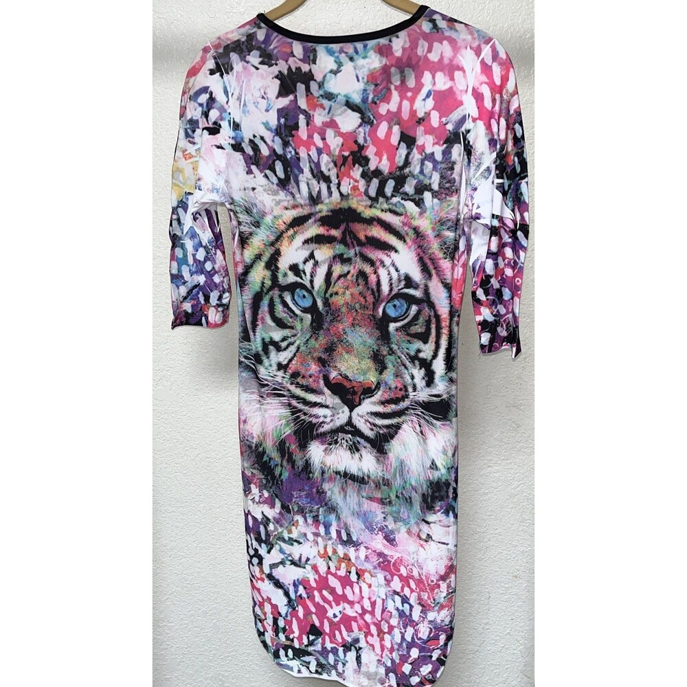 Style B Dress Tiger Studded Multicolored Women Sz L - Picture 10 of 10